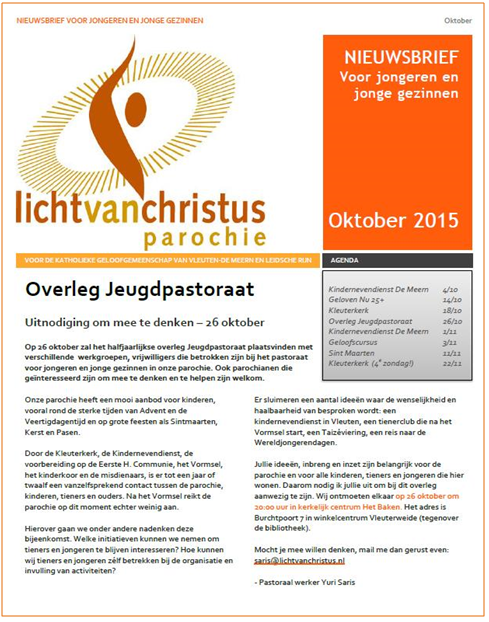 Nieuwsbrief Oktober 2015