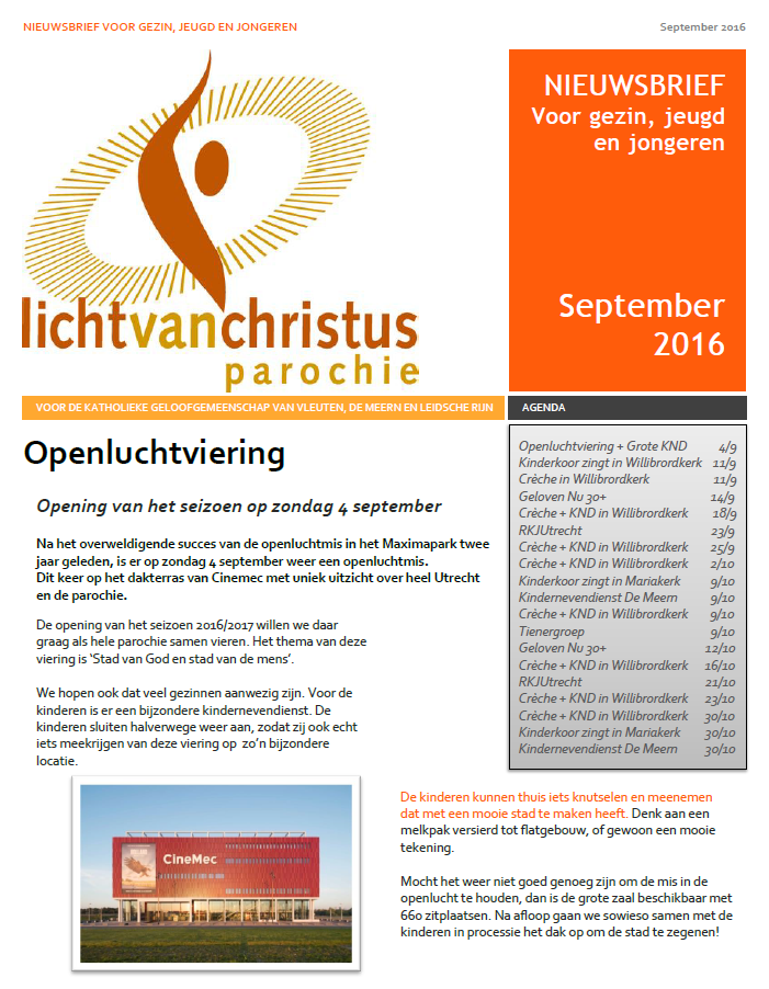 Nieuwsbrief 2016-2017 nummer 1